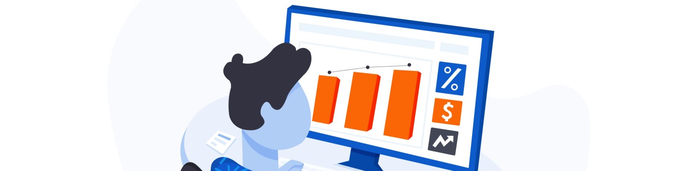 Illustration of an engineer reviewing cloud cost and performance dashboards